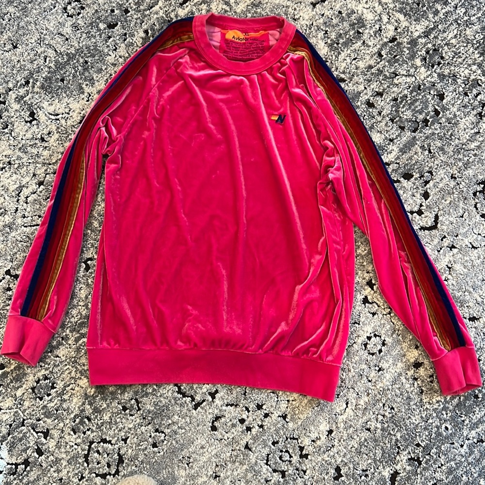 Aviator Nation velour crewneck